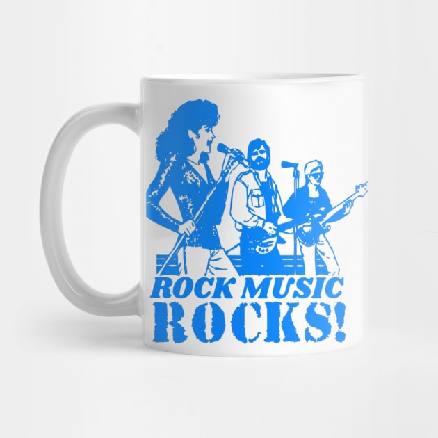 Rock Music ROCKS Classic Rock Rocking and Rolling Band Rock N' Roll T Shirt by blueversion